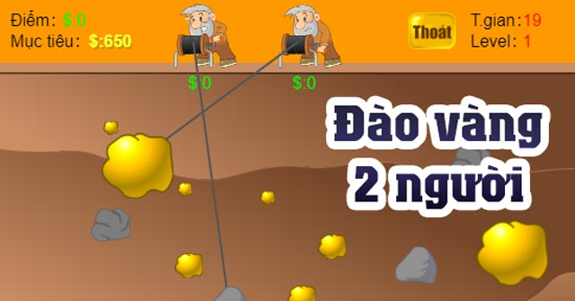 Game Đào Vàng 2 người là phiên bản nâng cấp của game đào vàng truyền thống